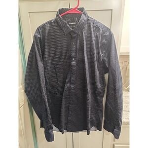 Connor Mens Button Up Shirt Sz L slim